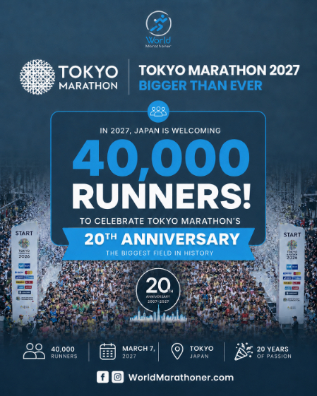 Tokyo Marathon 2027 — 40,000 osób na starcie