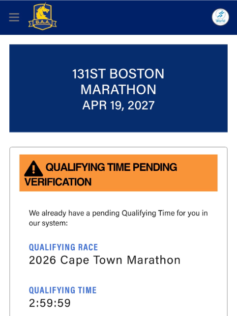 Boston Marathon 2027: preweryfikacja czasu kwalifikacyjnego