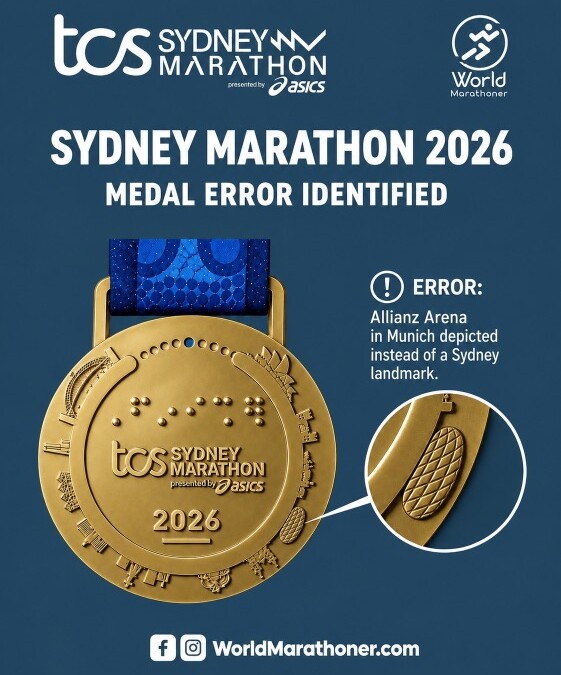 Sydney Marathon 2026: błąd na medalu został oficjalnie potwierdzony
