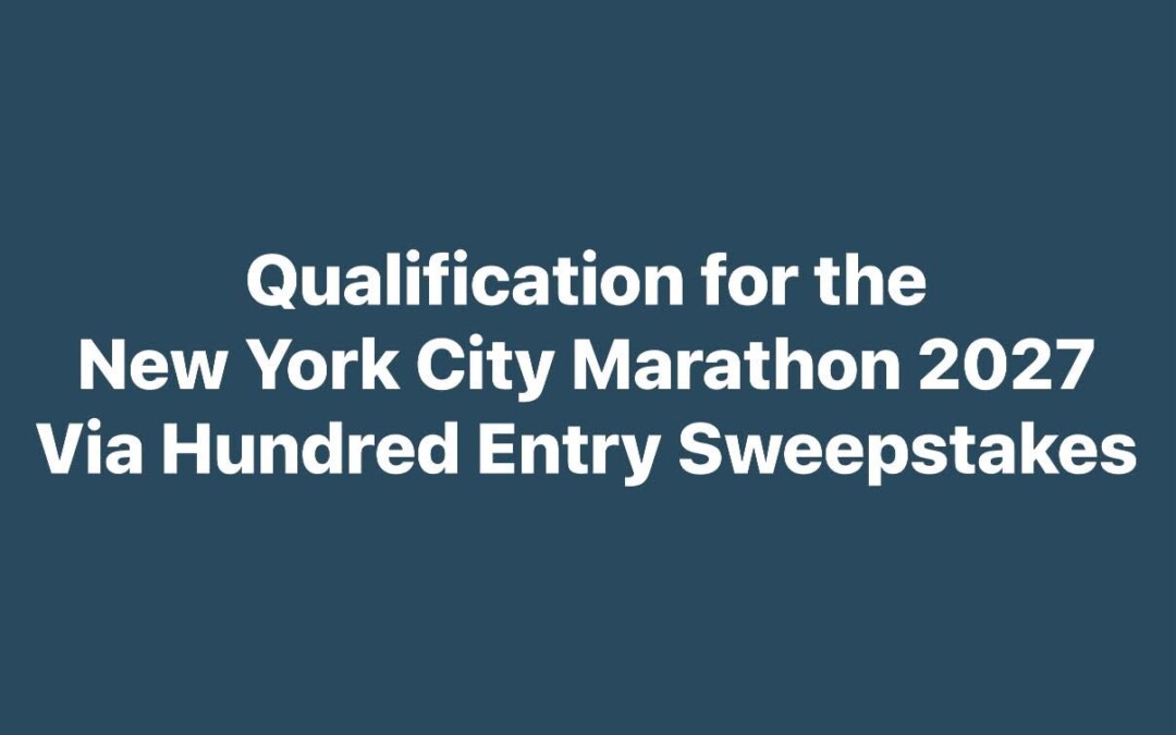 Kwalifikacja do New York City Marathon 2027 w ramach The Hundred Entry Sweepstakes